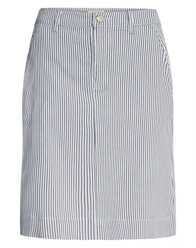 Fransa - FREna Nederdel 3 - Birch With Navy Blazer Stripe